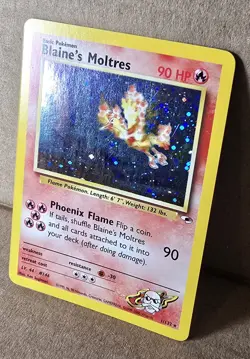 Pokemon TCG Gym Heroes Blaine's Moltres Holo Rare 1/132 90 HP 2000 English - Image 1