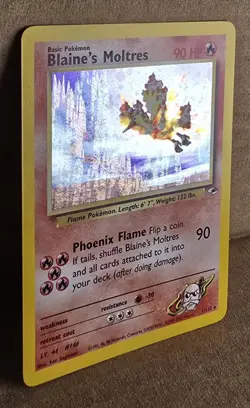 Pokemon TCG Gym Heroes Blaine's Moltres Holo Rare 1/132 90 HP 2000 English - Image 4
