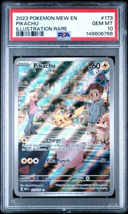 PIKACHU #173/165 • 2023 Pokemon 151 Illustration Rare PSA 10 - Image 1