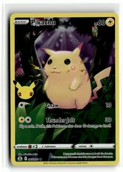2021 Pokemon - Sword & Shield Celebrations Pikachu #5/25 - Image 1