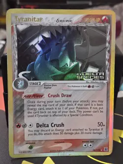 Pokemon TCG Tyranitar Stamped Reverse Holo EX Delta Species 16/113 Vintage MP- - Image 1