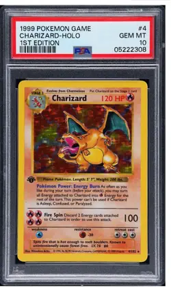 1999 POKEMON GAME #4 CHARIZARD-HOLO 1ST EDITION - Image 1