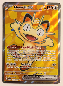 Meowth ex Ultra Rare Pokemon Holo Perfect Order 107/88 - Image 1