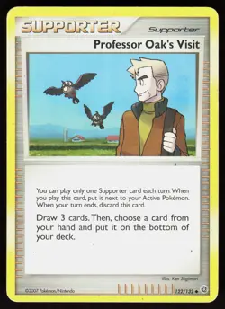Professor Oak's Visit 122/132 Uncommon Secret Wonders Pokemon Heavily Played - Image 1