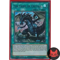 Yugioh The Fang of Critias DLCS-EN058 Blue Ultra Rare 1st Edition LP - Image 1