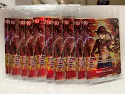 x10 One Piece TCG Monkey D Luffy ST10-006 SR Treasure Booster Set Promo SEALED - Image 1