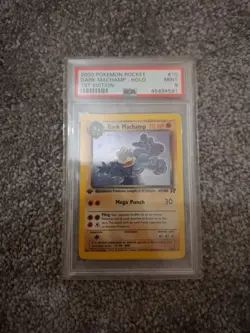2000 POKEMON TEAM ROCKET Card DARK MACHAMP -HOLO 10/82 1ST EDITION Psa 9 - Image 1