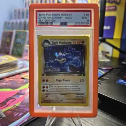2000 POKEMON TEAM ROCKET Card DARK MACHAMP -HOLO 10/82 1ST EDITION Psa 9 - Image 1