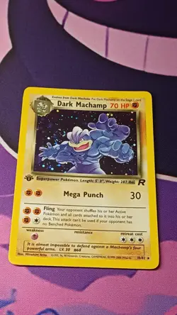 Dark Machamp 10/82 1st Edition Team Rocket Holo Rare WOTC Pokemon TCG - Image 3