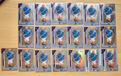 25/26 Topps Chrome Premier League - Erling Haaland - 16 Base & 3 Refractor Cards - Image 1