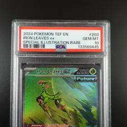 PSA 10 Iron Leaves ex 203/162 Pokemon Temporal Forces Graded Card - Image 2
