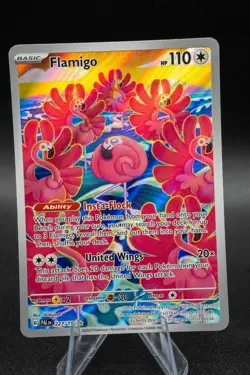 Pokemon TCG Sv02 Paldea Evolved Flamigo Holo Illustration Rare Card 227/193 NM + - Image 1