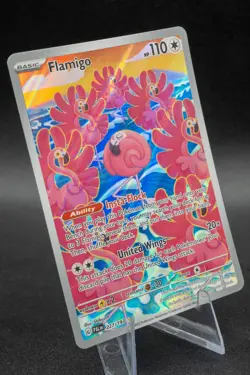 Pokemon TCG Sv02 Paldea Evolved Flamigo Holo Illustration Rare Card 227/193 NM + - Image 2