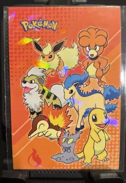 Rare Pokemon Shiny Full Art Growlithe & Vaporeon Low Pop Cracked Ice Holo Card - Image 1