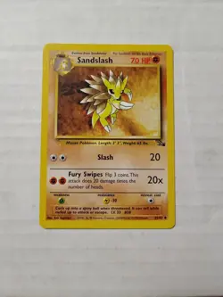 Pokemon TCG Sandslash Fossil 41/62 Regular Wizards Base Set - Image 1