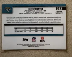 2025 Topps Chrome Travis Hunter Rookie Pulsar Refractor RC - Image 2