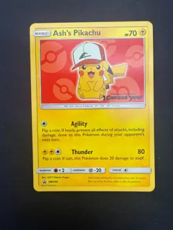 Pokemon Pikachu Card SM109 Black Star Promo 'I Choose You!' Ash's Pikachu NM - Image 3