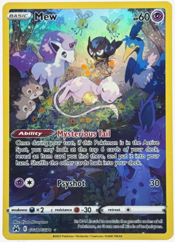 Pokemon Mew Crown Zenith Galarian Gallery GG10/GG70 Ultra Rare TCG - Image 1