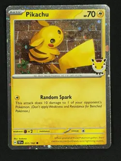 Pokemon TCG promo card featuring Pikachu with a Pokemon Day stamp 2026 - Image 2