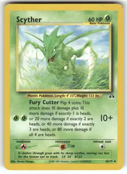 Scyther Neo Discovery Uncommon Pokemon Near Mint or Better - Image 1