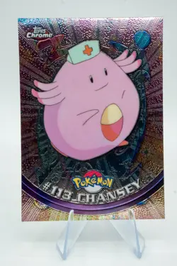 2000 Topps Chrome Pokemon Series 2 #113 Chansey RARE POKEMON LP ++ NM - Image 1