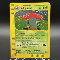 Vileplume 31/165 Holo Rare Pokemon TCG Expedition Base swirl e-reader LP - Image 1
