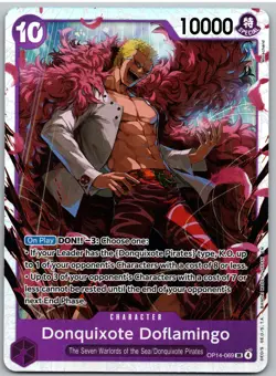 Donquixote Doflamingo OP14-069 Super Rare The Azure Sea's Seven One Piece NM - Image 1