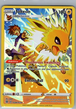 Jolteon TG04/TG30 SWSH09: Brilliant Stars Trainer Gallery - Pokemon Card - NM - Image 1