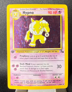 Hypno 1st Edition Holo Fossil Set 8/62 - Pokemon Card - Image 1