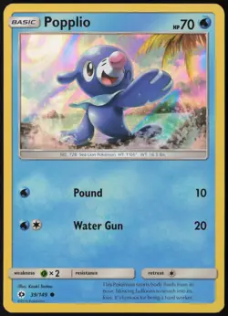 Popplio - 39/149 (Water Web Holo) Holo 039/149 Miscellaneous Cards & Products LP - Image 1
