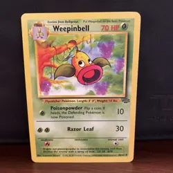 Weepinbell 48/64 Pokemon Card TCG Jungle Unlimited Non Holo 1999 WOTC Near Mint - Image 1