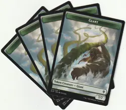 ✪ 4 MAGIC The Gathering GIANT Green Creature Token MTG PLAYSET TOP - Image 1