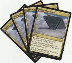 ✪ 4 MAGIC The Gathering HOLDOUT SETTLEMENT Nonbasic Land MTG LAND PLAYSET TOP - Image 1