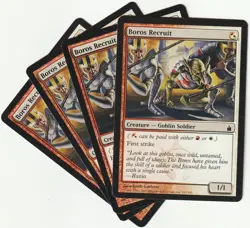 ✪ 4 MAGIC The Gathering BOROS RECRUIT Creature PLAYSET RAV/EN NM/EX - Image 1