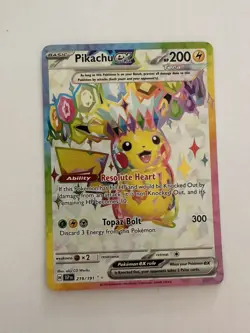 Pokemon Pikachu ex 219/191 Surging Sparks Ultra Rare Full Art Holo 200 HP - Image 1