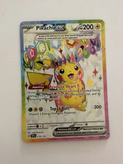 Pokemon Pikachu ex 219/191 Surging Sparks Ultra Rare Full Art Holo 200 HP - Image 2