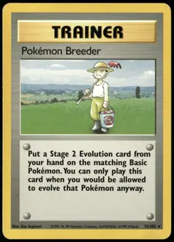 Pokemon Breeder Regular 076/102 Base Set LP - Image 1