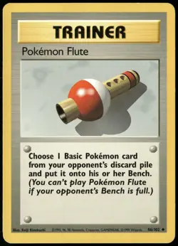 Pokemon Flute Regular 086/102 Base Set LP - Image 1
