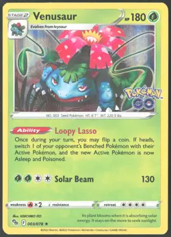 Venusaur Holo 003/078 Pokemon GO NM - Image 1