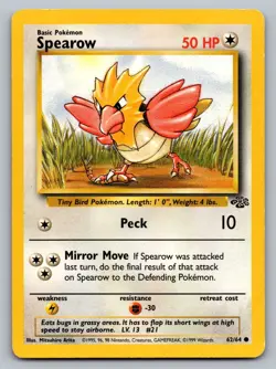 Pokemon TCG Jungle Spearow #62 - Image 1