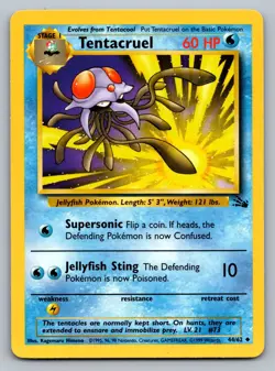 Pokemon TCG Fossil Tentacruel 44/62 - Image 1
