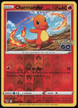 Charmander Pokemon GO Reverse Holo 008/078 - Image 1
