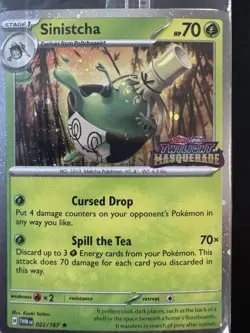 Sinistcha 022 Stamped Best Buy Promo New / Sealed Pokemon Twilight Masquerade - Image 3