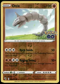 Onix Reverse Holo 036/078 Pokemon GO LP - Image 1
