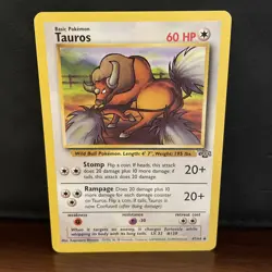 Tauros 47/64 Jungle Set Uncommon Pokemon TCG 1999 VTG WOTC - Near Mint - Image 1