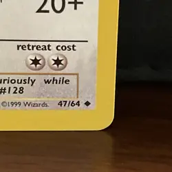 Tauros 47/64 Jungle Set Uncommon Pokemon TCG 1999 VTG WOTC - Near Mint - Image 4