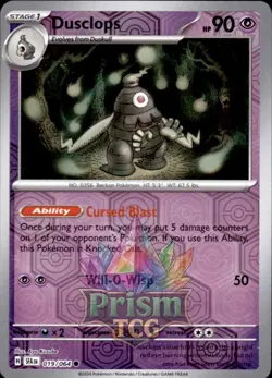 Dusclops 19/64 Common Reverse Holo Shrouded Fable Pokemon - Image 1
