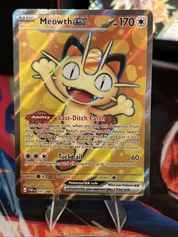 Pokemon TCG Perfect Order Meowth Ex Full Art 107/088 - Pack Fresh! - Image 1