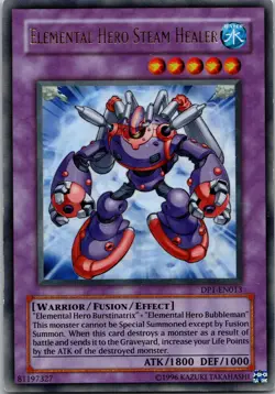 Yugioh Elemental Hero Steam Healer DP1-EN013 Ultra Rare NM - Image 1