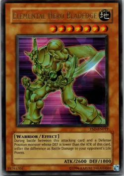 Yugioh Elemental Hero Bladedge YSD-EN019 Ultra Rare NM - Image 1